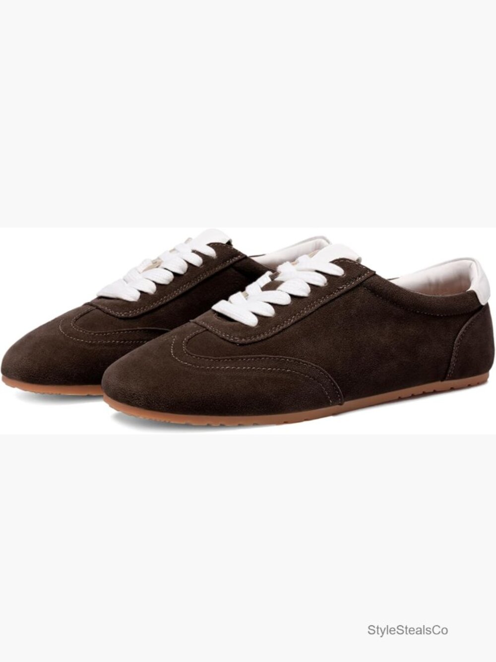 Retro Suede Sneakers - Lightweight Non-Slip Lace-Up Walking Shoes